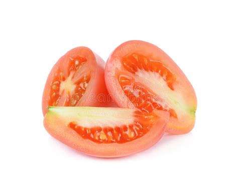 Slice Tomato Isolated On The White Background Stock Photo Image Of