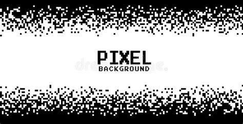 Black And White Pixels Background Design Stock Vector Illustration Of