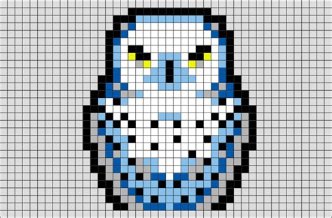 Harry Potter Hedwig Pixel Art Brik