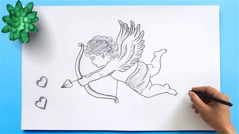 How To Draw Cupid Cupid Sketch Easy Youtube