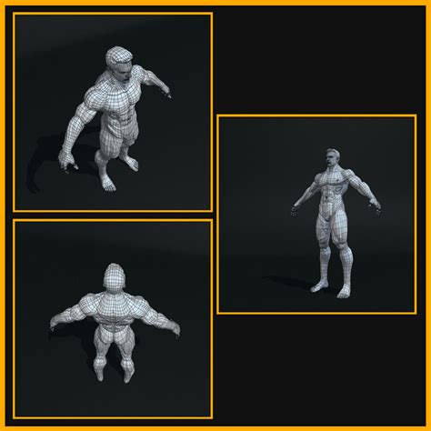 Realistic Male Body 3d Model Low Poly Cgtrader