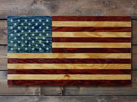 Handmade Wooden American Flags Veteran Made Woodworks