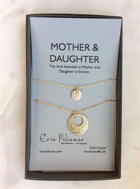 Blossom bucket inc / 2017 / gift. Mother Daughter Necklace Set Mother of the Bride Gift Gold ...