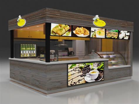 High Quality Outdoor Fast Food Kiosk With Rolling Door Design