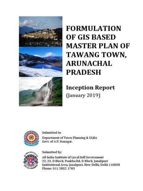 Inception Report Tawang Master Plan Arunachal Pdf Sustainability