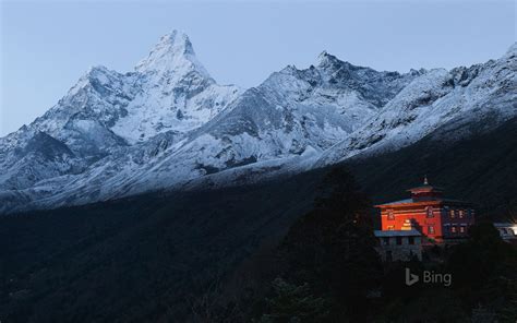 Tengboche Monastery In The Himalayan Mountains Nepal © Kyle Hammons