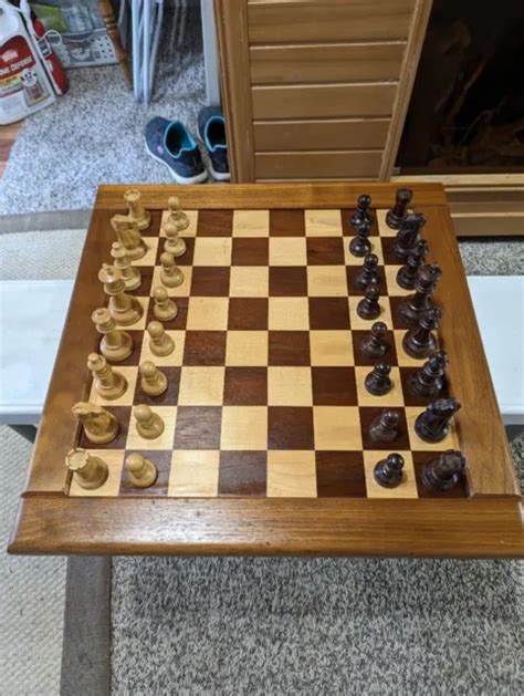 Vintage David Levy Chess Board 20 Hardwood Creations Handmade Rare 35000 Picclick