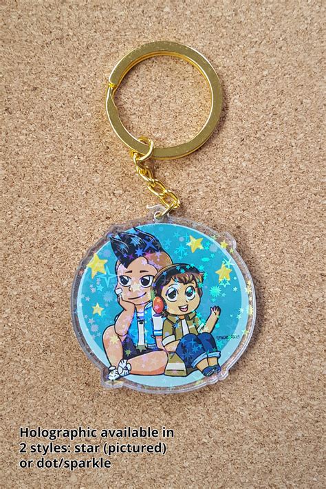 Anime Chibi Character Custom Clear Acrylic Keychain Commission Etsy