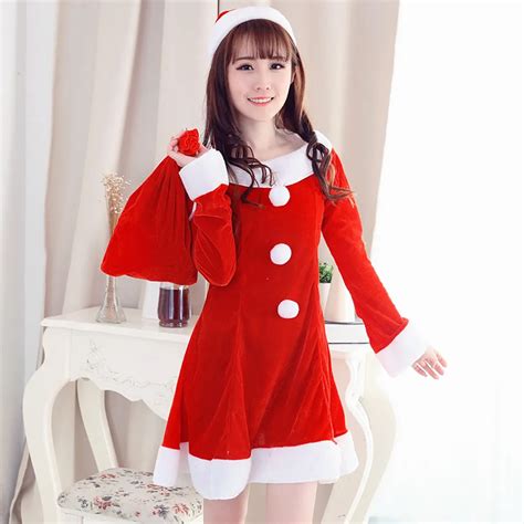Hot Sale 1 Set Sexy Women Santa Claus Christmas Costume Party Girls Outfit Fancy Dresses White