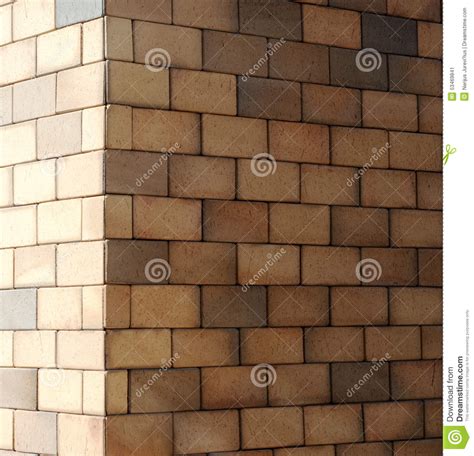 The Corner Of A Brick Wall Stock Image Image Of Length 53469841