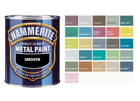Hammerite Smooth Direct To Rust Metal Paint Mixed Colours 750ml