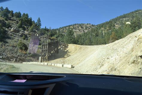 Old Mine Going Over Oh My God Road Above Idaho Springs Co Dropping