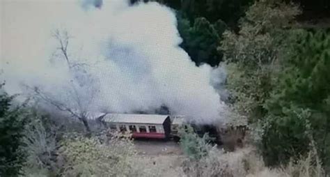 Kalka Shimla Train Catches Fire Near Solan The Tribune India