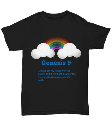Gods Rainbow Covenant Genesis 9 T Shirt Etsy