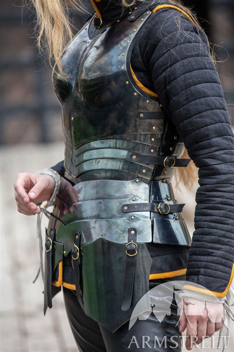 Female Armor Kit Made Of Blackened Spring Steel Dark Star