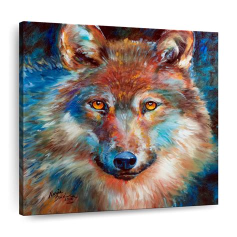Timber Wolf Abstract Wall Art Painting By Marcia Baldwin