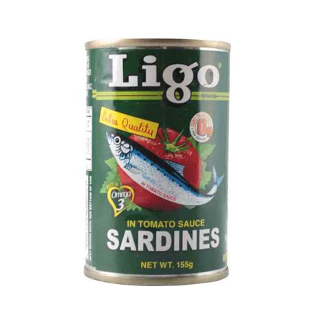 Ligo Sardines In Tomato Sauce Easy Open Can 155g All Day Supermarket