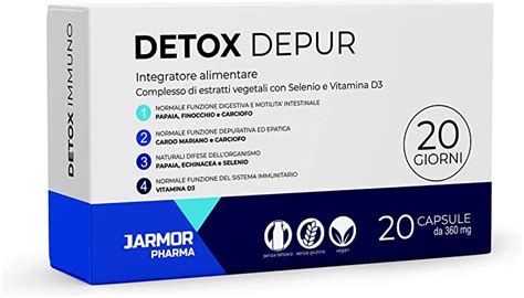 Detox Depur 20 Capsule Pulizia Per Il Fegato Intestino Colon E Reni