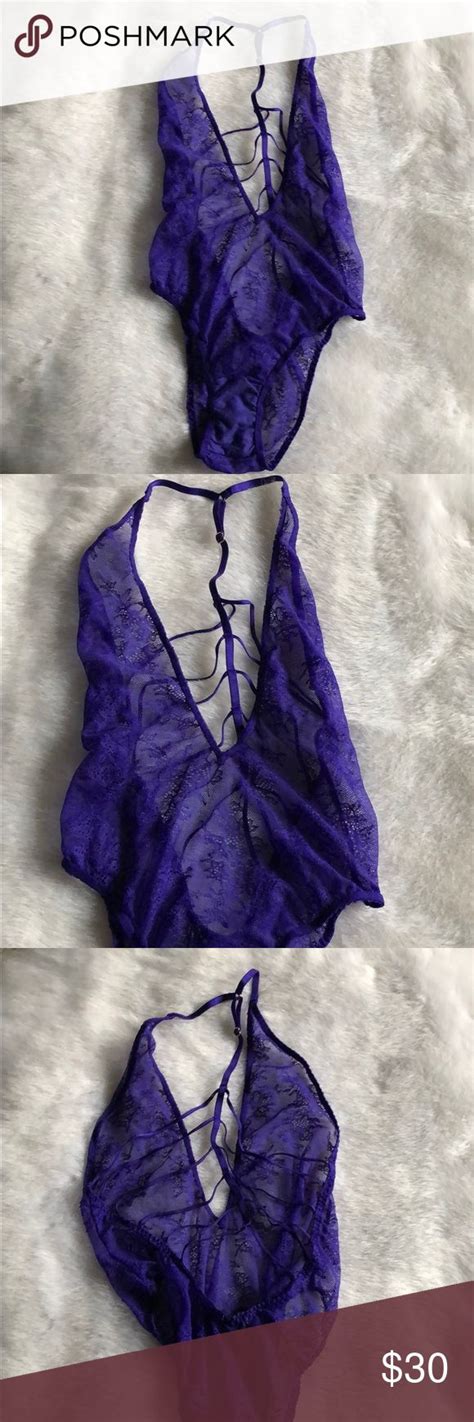 New Victorias Secret Purple Lace Teddy New Never Worn Size Small Deep