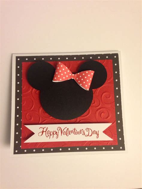Valentines Day Card Minnie Mouse Card Valentines Cards Cards