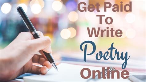 get paid to write poetry online - YouTube