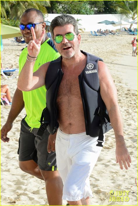 shirtless simon cowell soaks up the sun in barbados photo 3833529 shirtless simon cowell