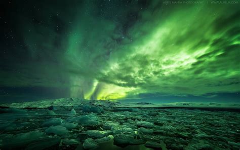 Aurora Borealis Iceland Desktop Wallpaper Beautiful Place