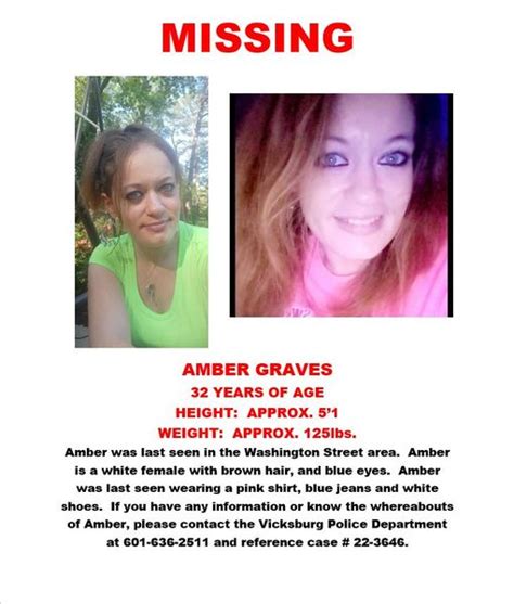 32 Year Old Amber Graves Reported As Missing In Vicksburg Vicksburg Daily News