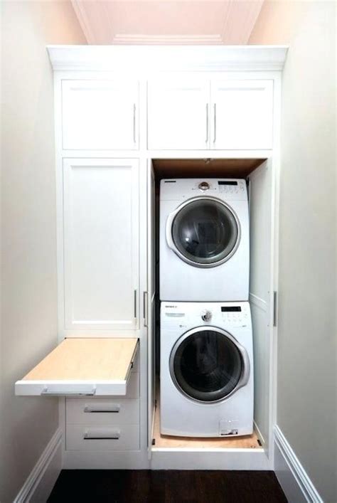 The cabinets are made of maple and painted white with benjamin moore. stacked washer dryer cabinet view full size stackable ...