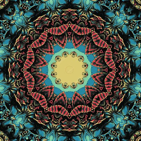 premium vector abstract kaleidoscope background beautiful kaleidoscope seamless pattern