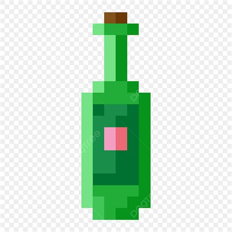 รูปpixel Bottle Green Bottle Beautiful Bottle Creative Bottle Png