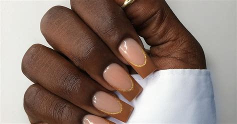 Brown French Tip Nails Are Fall 2022s Hottest Manicure Design