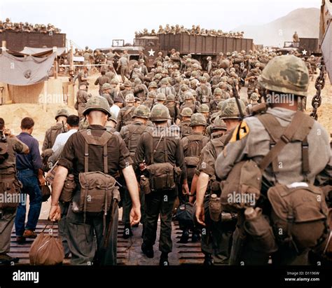 1960s 1965 Arrival Of Us Army Soldiers In Vietnam 1st Cavalry Stock