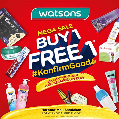 166 items found | sort by. Watsons Malaysia Buy 1 Free 1 Mega Sale - Harbour Mall ...