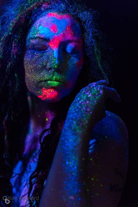 Black Light And Uv Paint Body Painting Photoshoot Bailward