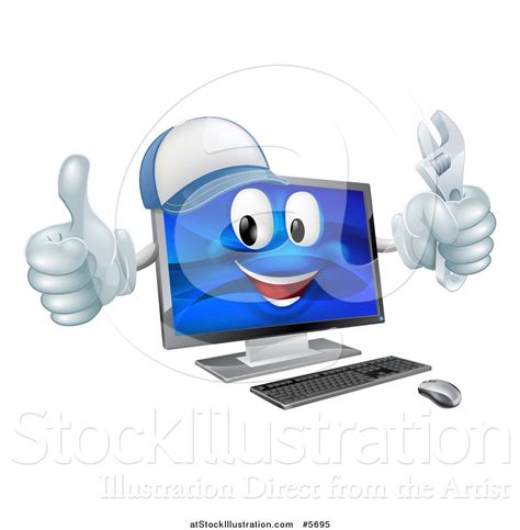 Click our eastern suburbs link to read more about our services offered in your suburb. Vector Illustration of a Happy Computer Mascot Holding a ...