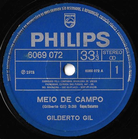 Gilberto Gil Meio De Campo 1973 Vinyl Discogs