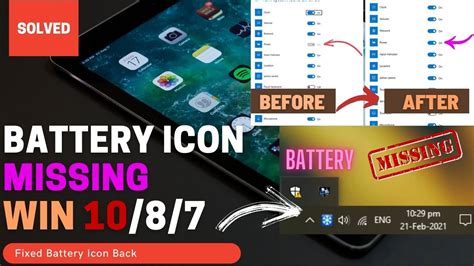 How To Laptop Battery Icon Not Showing Battery Icon Missing Windows