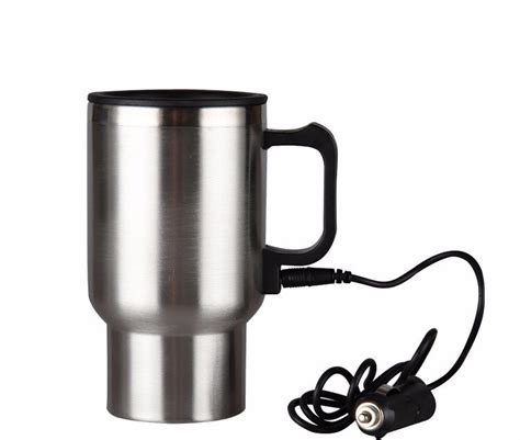 16oz Electric Heated Travel Coffee Cup Mug Car 12v Adapter Usbthermal