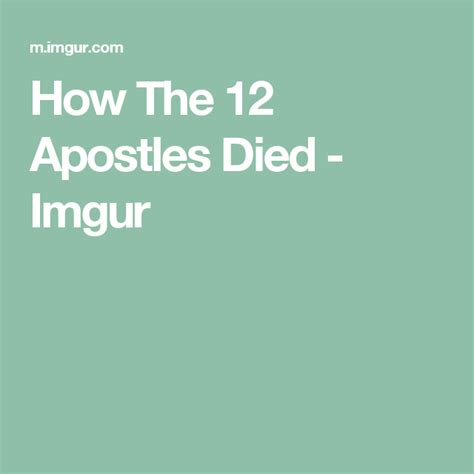 Beaten, stoned, beheaded and crucified , these men could fairly well. How The 12 Apostles Died | Thing 1 thing 2, Apostles ...
