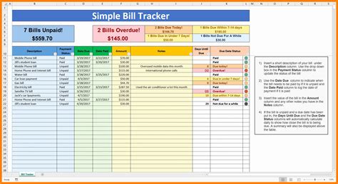 Medical Expense Tracker Spreadsheet In Bill Tracker Spreadsheet Credit Spreadsheet Db Excel Com