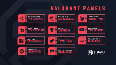Free Valorant Twitch Panels Streamer Overlays Esports Marketplace