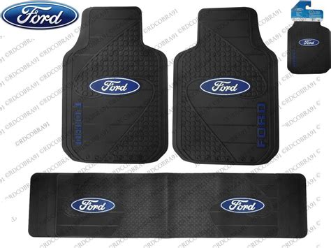 3 Pc Factory Ford Style Floor Mats Front And Runner Black