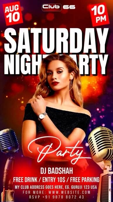 Saturday Night Club Party Template Postermywall