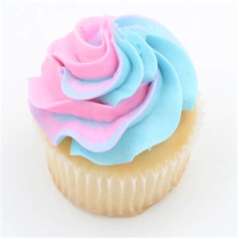 signature gender reveal cupcakes