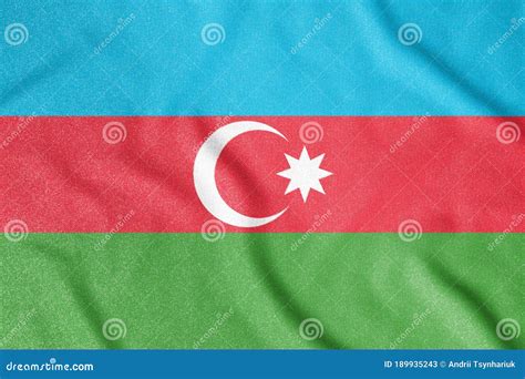 National Flag Of The Azerbaijan The Main Symbol Of An Independent