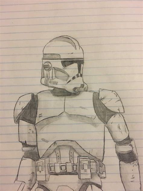 How To Draw A Cartoon Clone Trooper At How To Draw