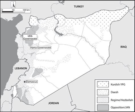 Political Geography Of Syria Showing Idlib And Hama Governorates