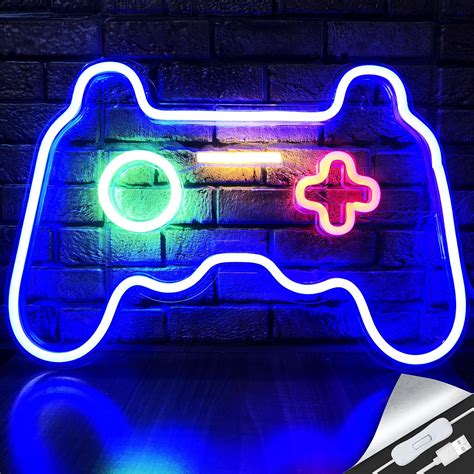 Buy Led Neon Gaming Sign Gamepad Shape Light For Teen Boys Game