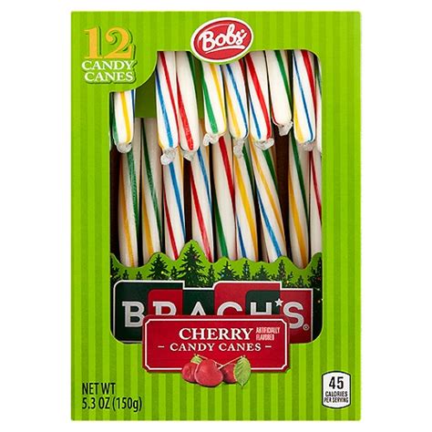 Brachs Bobs Cherry Candy Canes 12 Count 53 Oz